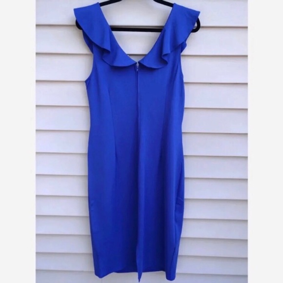 Sale! Gorgeous Blue Ruffle Midi Dress - Picture 5 of 8